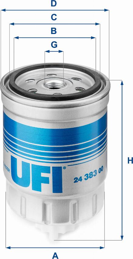 UFI 24.383.00 - Filtre à carburant cwaw.fr