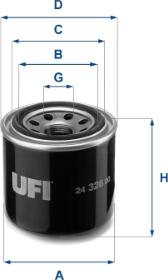 UFI 24.326.00 - Filtre à carburant cwaw.fr