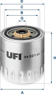 UFI 24.321.00 - Filtre à carburant cwaw.fr