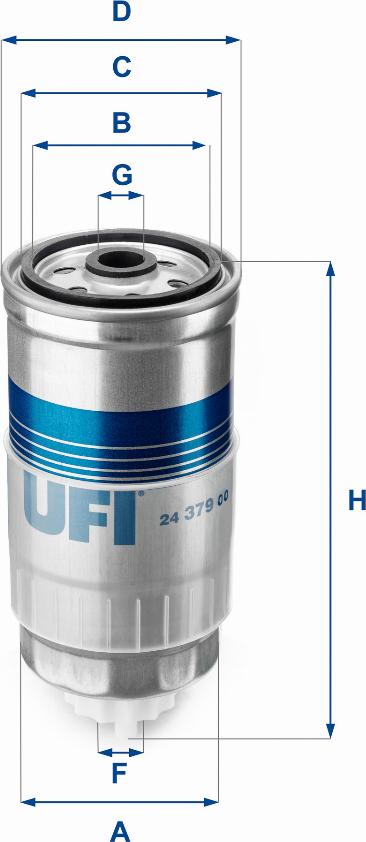 UFI 24.379.00 - Filtre à carburant cwaw.fr