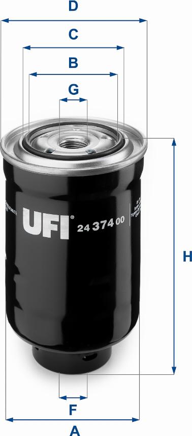 UFI 24.374.00 - Filtre à carburant cwaw.fr