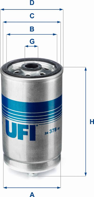 UFI 24.378.00 - Filtre à carburant cwaw.fr