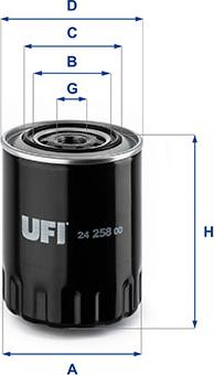 UFI 24.258.00 - Filtre à carburant cwaw.fr