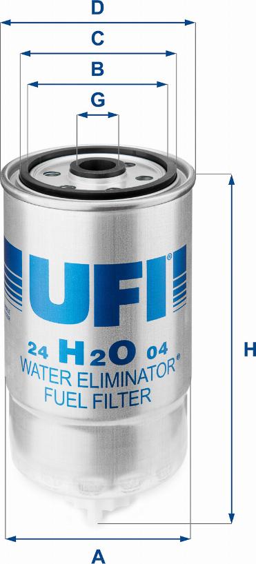 UFI 24.H2O.04 - Filtre à carburant cwaw.fr