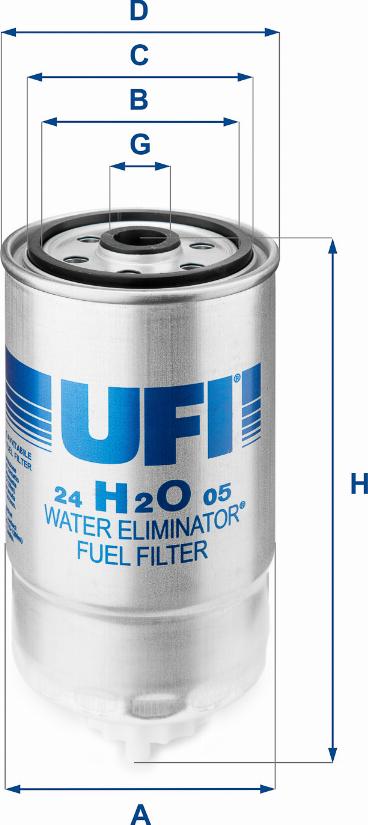 UFI 24.H2O.05 - Filtre à carburant cwaw.fr