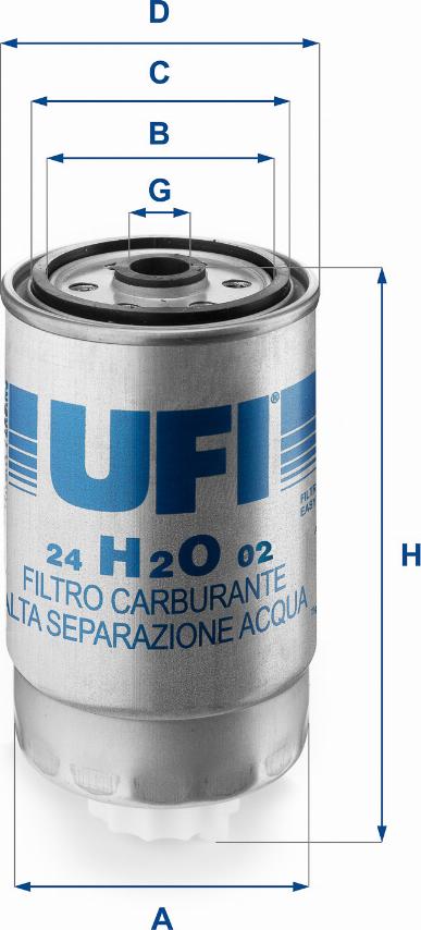 UFI 24.H2O.02 - Filtre à carburant cwaw.fr