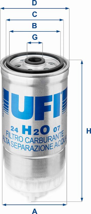 UFI 24.H2O.07 - Filtre à carburant cwaw.fr