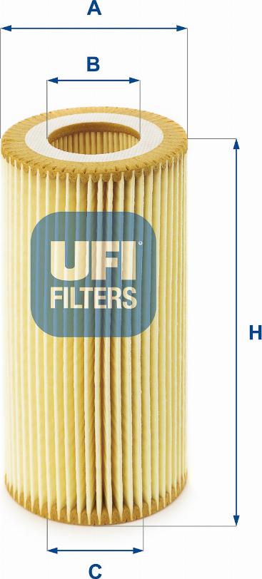 UFI 25.040.00 - Filtre à huile cwaw.fr