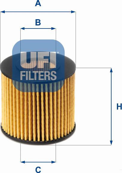 UFI 25.086.00 - Filtre à huile cwaw.fr