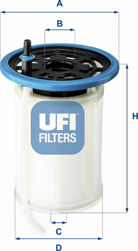 UFI 26.H2O.00 - Filtre à carburant cwaw.fr