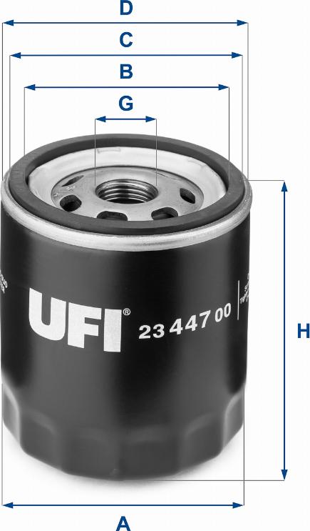 UFI 23.447.00 - Filtre à huile cwaw.fr