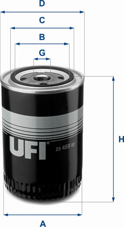 UFI 23.459.00 - Filtre à huile cwaw.fr