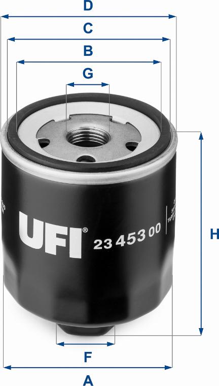 UFI 23.453.00 - Filtre à huile cwaw.fr