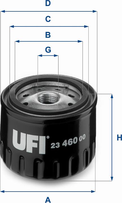 UFI 23.460.00 - Filtre à huile cwaw.fr