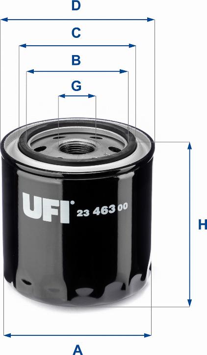 UFI 23.463.00 - Filtre à huile cwaw.fr