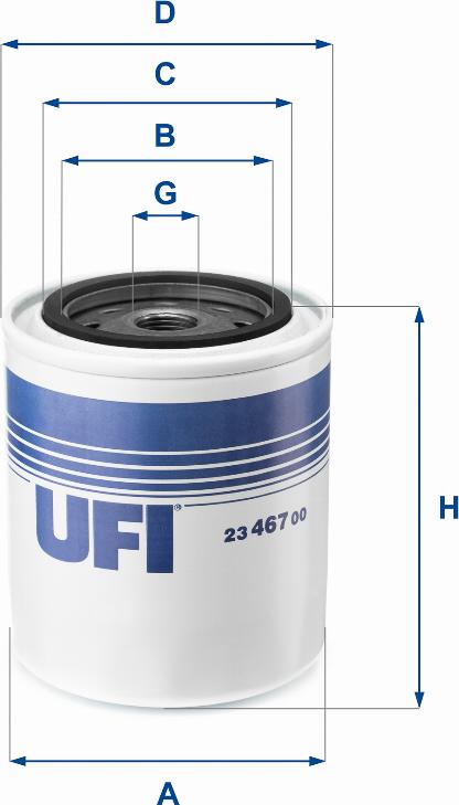 UFI 23.467.00 - Filtre à huile cwaw.fr