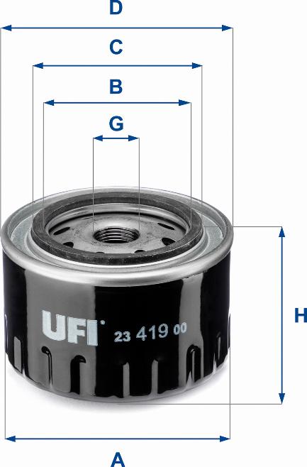 UFI 23.419.00 - Filtre à huile cwaw.fr