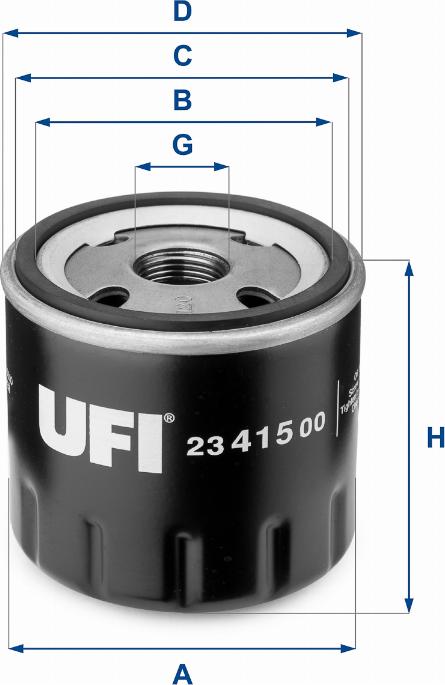 UFI 23.415.00 - Filtre à huile cwaw.fr