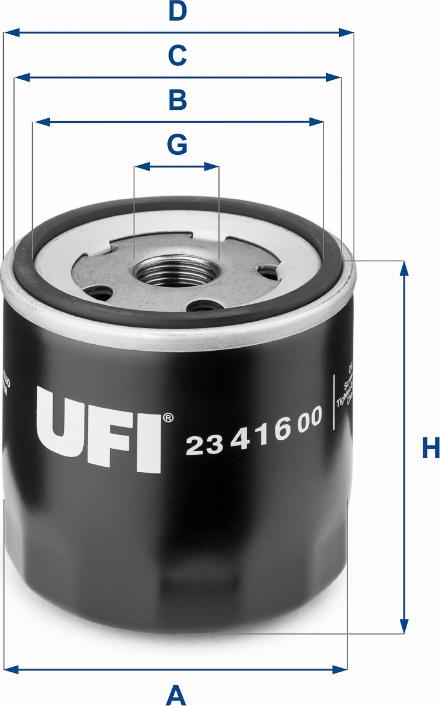 UFI 23.416.00 - Filtre à huile cwaw.fr