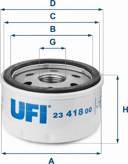 UFI 23.418.00 - Filtre à huile cwaw.fr