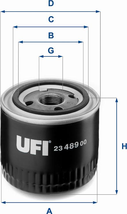 UFI 23.489.00 - Filtre à huile cwaw.fr