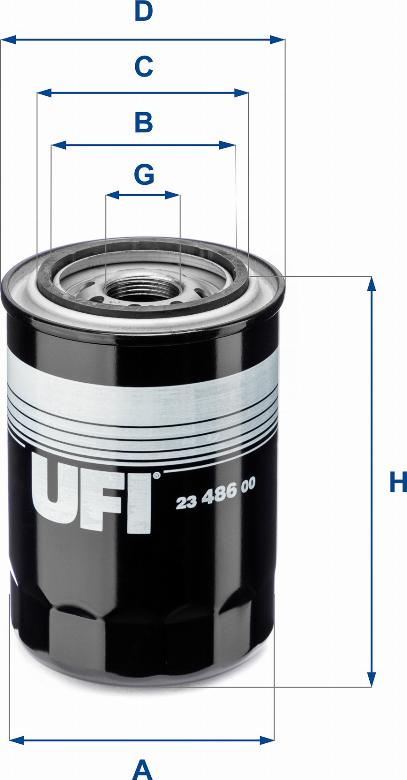 UFI 23.486.00 - Filtre à huile cwaw.fr