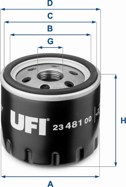 UFI 23.481.00 - Filtre à huile cwaw.fr