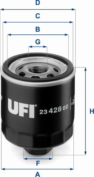 UFI 23.428.00 - Filtre à huile cwaw.fr