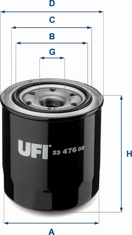 UFI 23.476.00 - Filtre à huile cwaw.fr