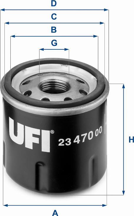 UFI 23.470.00 - Filtre à huile cwaw.fr