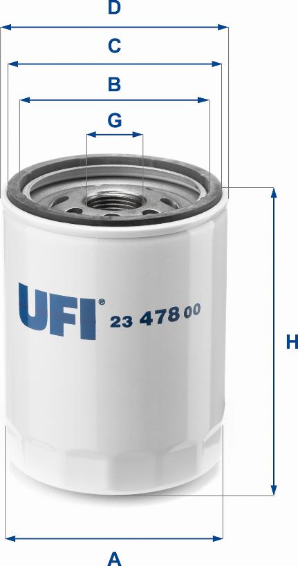 UFI 23.478.00 - Filtre à huile cwaw.fr