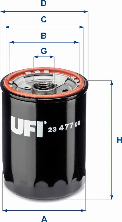 UFI 23.477.00 - Filtre à huile cwaw.fr