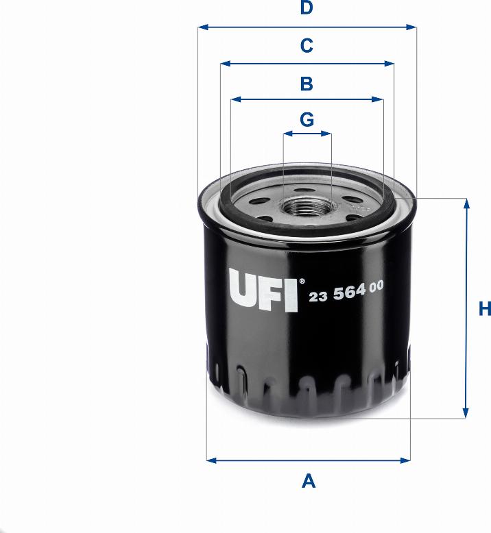 UFI 23.564.00 - Filtre à huile cwaw.fr