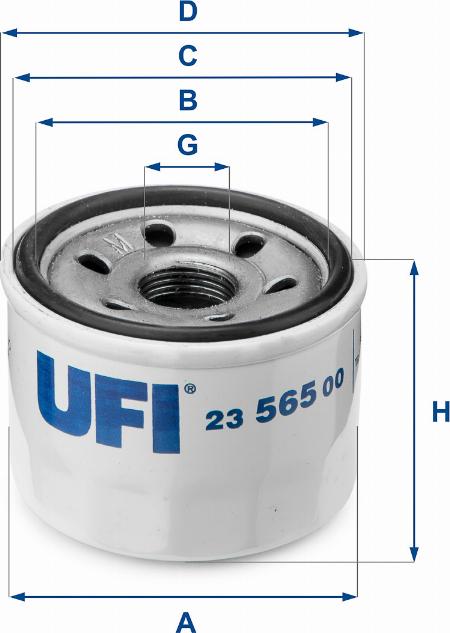 UFI 23.565.00 - Filtre à huile cwaw.fr