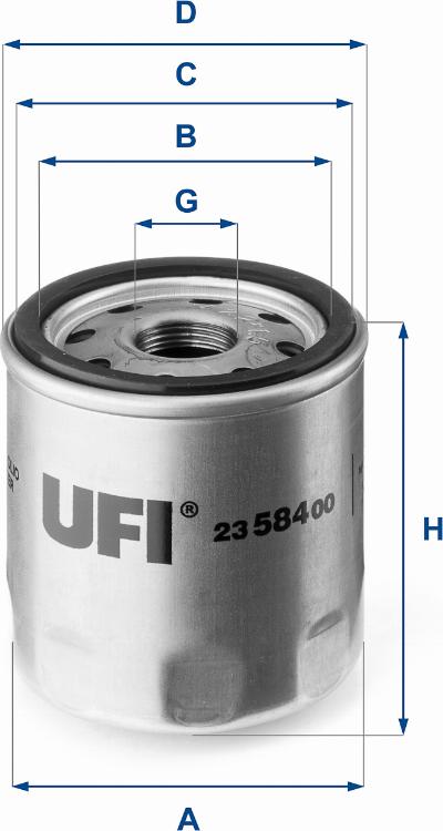 UFI 23.584.00 - Filtre à huile cwaw.fr