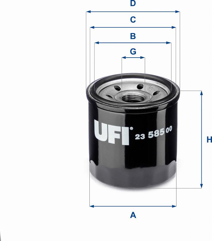 UFI 23.585.00 - Filtre à huile cwaw.fr