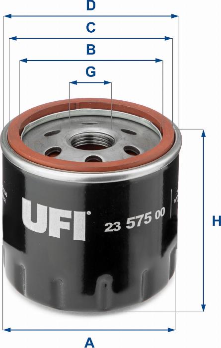 UFI 23.575.00 - Filtre à huile cwaw.fr