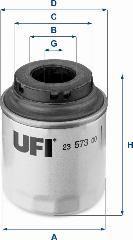 UFI 23.573.00 - Filtre à huile cwaw.fr