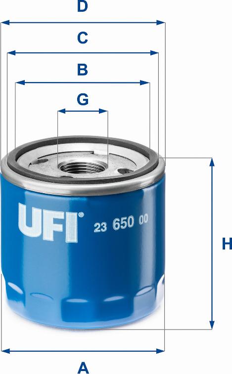 UFI 23.650.00 - Filtre à huile cwaw.fr