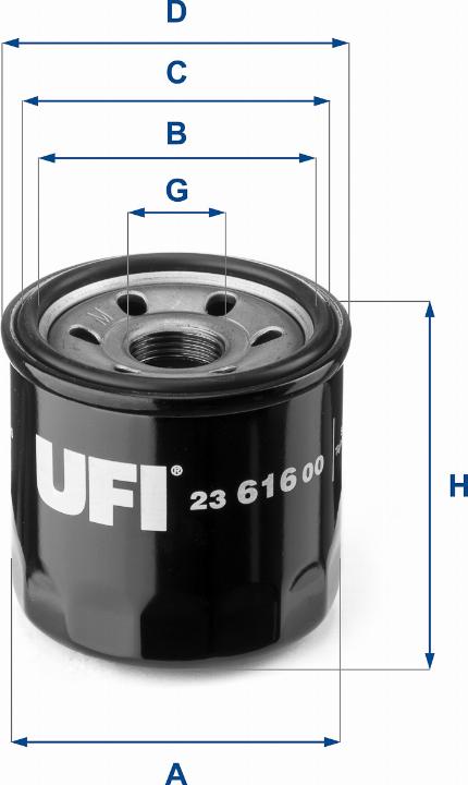 UFI 23.616.00 - Filtre à huile cwaw.fr