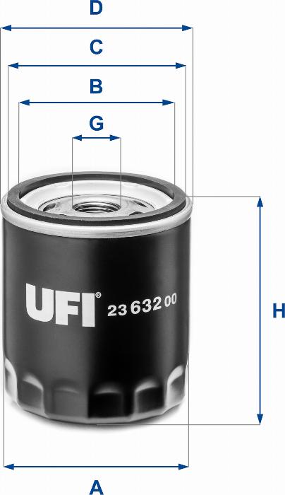 UFI 23.632.00 - Filtre à huile cwaw.fr