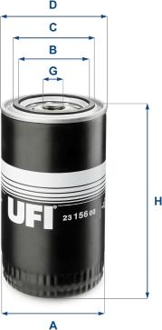 UFI 23.156.00 - Filtre à huile cwaw.fr