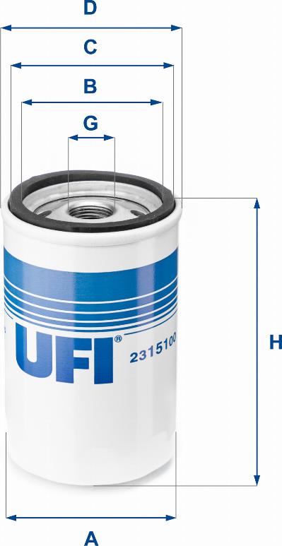 UFI 23.151.00 - Filtre à huile cwaw.fr