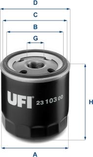 UFI 23.103.00 - Filtre à huile cwaw.fr