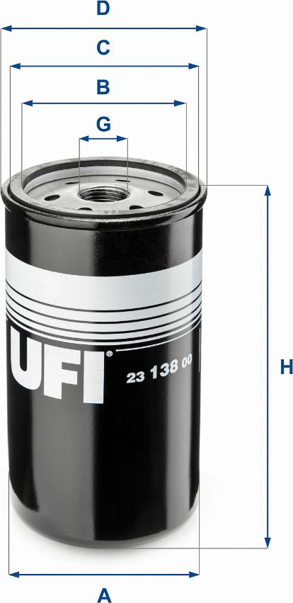 UFI 23.138.00 - Filtre à huile cwaw.fr