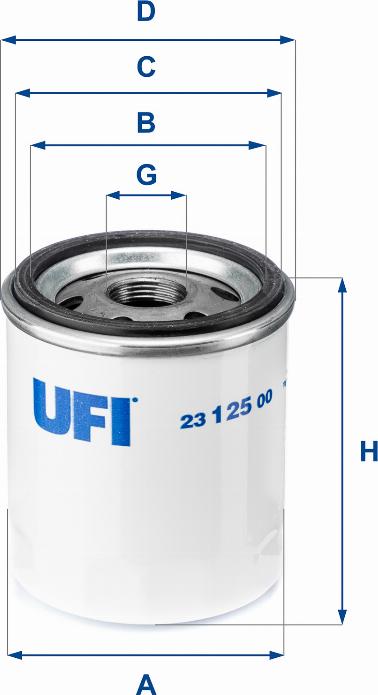 UFI 23.125.00 - Filtre à huile cwaw.fr