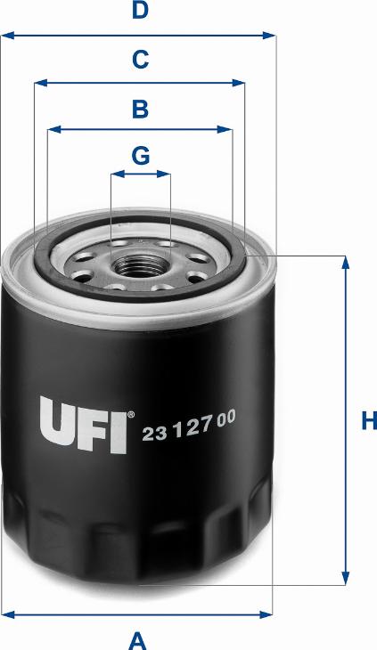 UFI 23.127.00 - Filtre à huile cwaw.fr