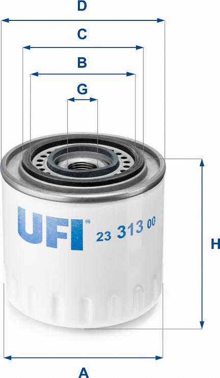 UFI 23.313.00 - Filtre à huile cwaw.fr