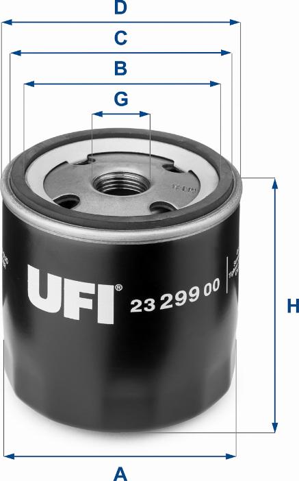 UFI 23.299.00 - Filtre à huile cwaw.fr