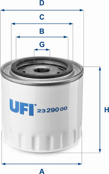 UFI 23.290.00 - Filtre à huile cwaw.fr